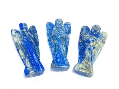 WAVS Lapis Lazuli Angel Crystal Stone Size 2 Inch Approx. White Aura Vastu Store