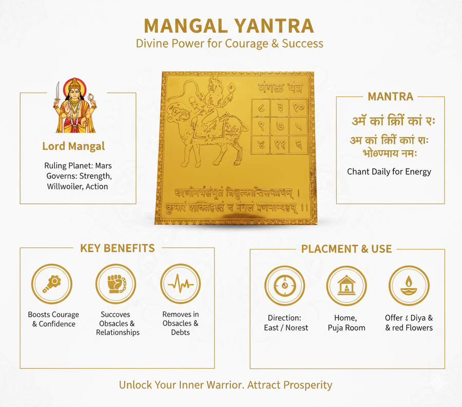 Copper Mangal Yantra White Aura Vastu Store