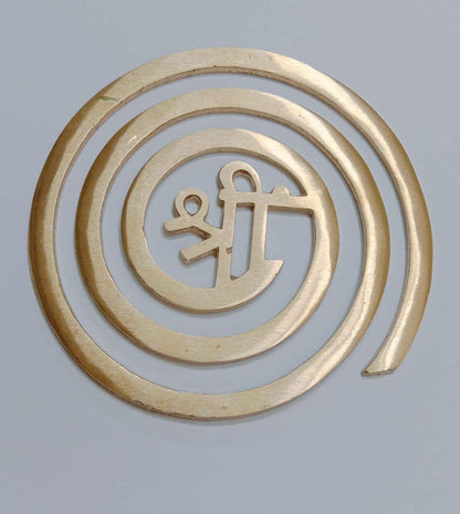 North-West/Vayavey Brass Helix Vastu Energy Helix with Beejmantra - 6 inches White Aura Vastu Store