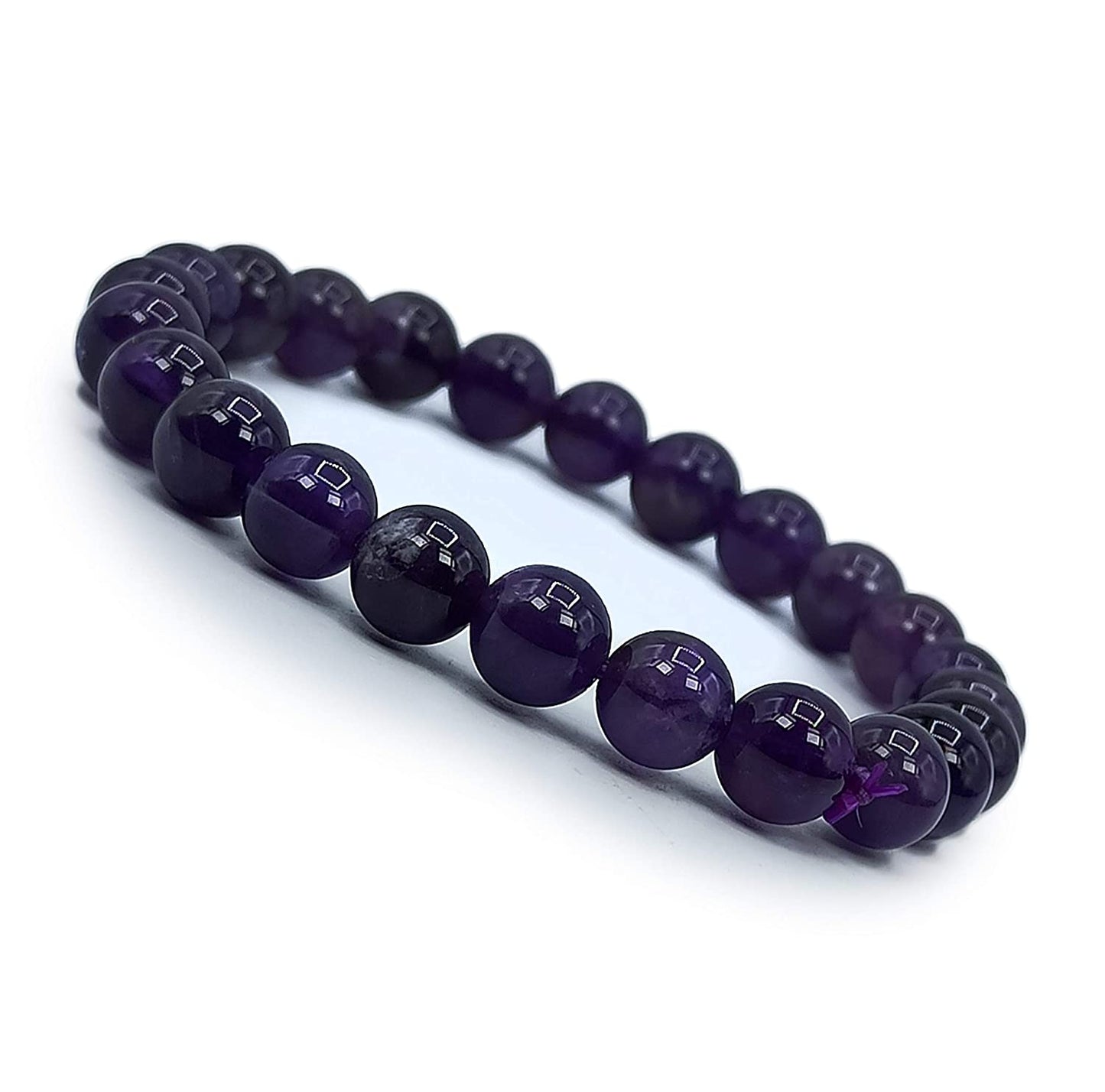 Energised Purple Amethyst Crystal Bracelet with Certificate