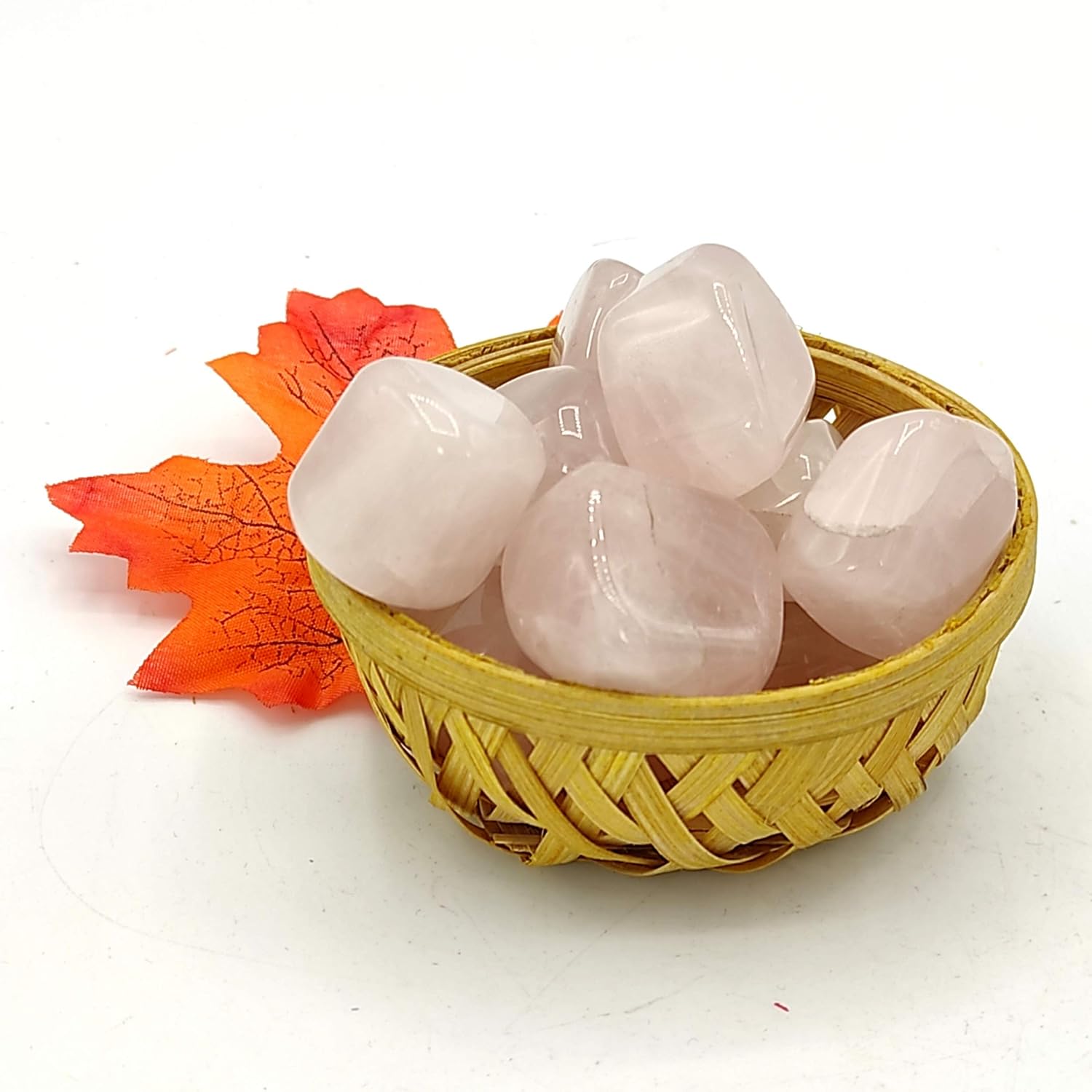 Rose Quartz Tumbled Pebbles White Aura Vastu Store
