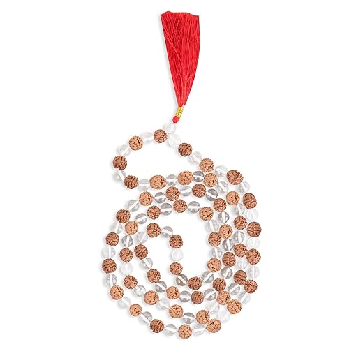 Rudraksha crystal mala White Aura Vastu Store