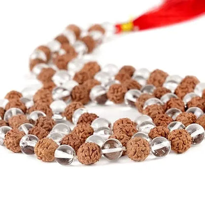 Rudraksha crystal mala White Aura Vastu Store
