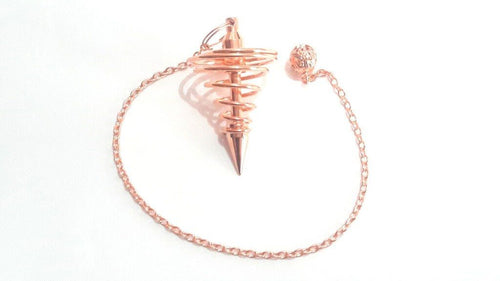 Energised Alloy Plated Spiral Divination Pendulum White Aura Vastu Store