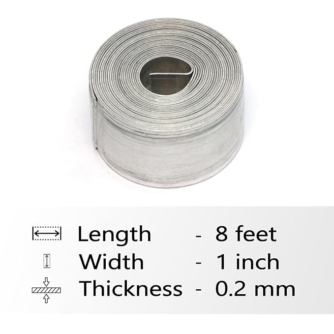 Aluminium Strip for Mahavastu Remedy | Vastu Correction Without Demolition | Energy Balancing Tool for Home & Office | Rust-Free, (1 Strip 8 Feet Roll) White Aura Vastu Store
