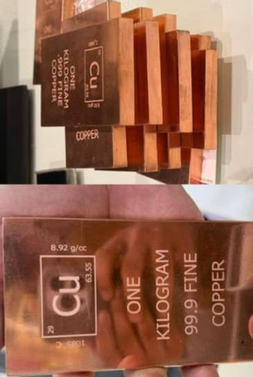 1 Kg 99.9% Fine Copper Bar | Pure Copper Ingot (999 Fine) for Industrial, Vastu & Investment Use White Aura Vastu Store