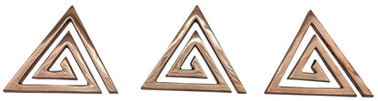 White Aura Vastu Copper Helix Energy Home Office Decor: Activate Balance, Spiritual Energy, Evil Eye Protection - Energize Your Space Copper Helix for South East- Pack of 3
