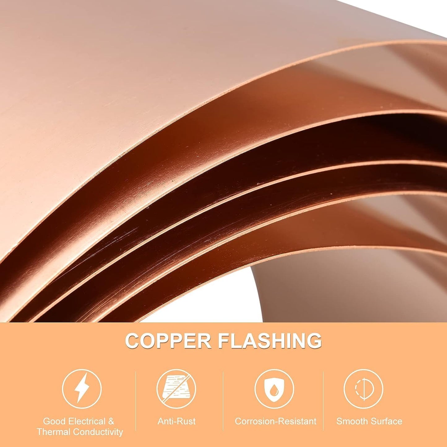 Vastu Copper Strip (1 Inch) Mahavastu Remedies- 1 Strip Roll White Aura Vastu Store
