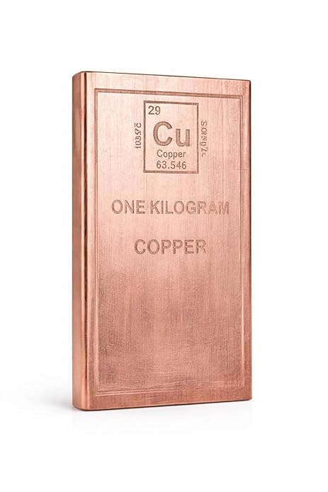 1 Kg 99.9% Fine Copper Bar | Pure Copper Ingot (999 Fine) for Industrial, Vastu & Investment Use White Aura Vastu Store