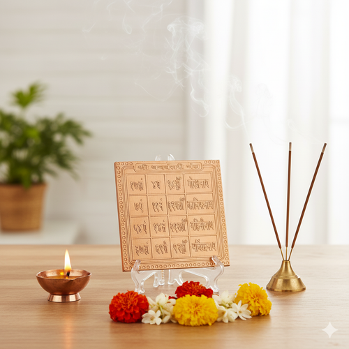 Energized Dhanvantri Yantra Copper | Ayurvedic Healing & Health Prosperity Yantra White Aura Vastu Store