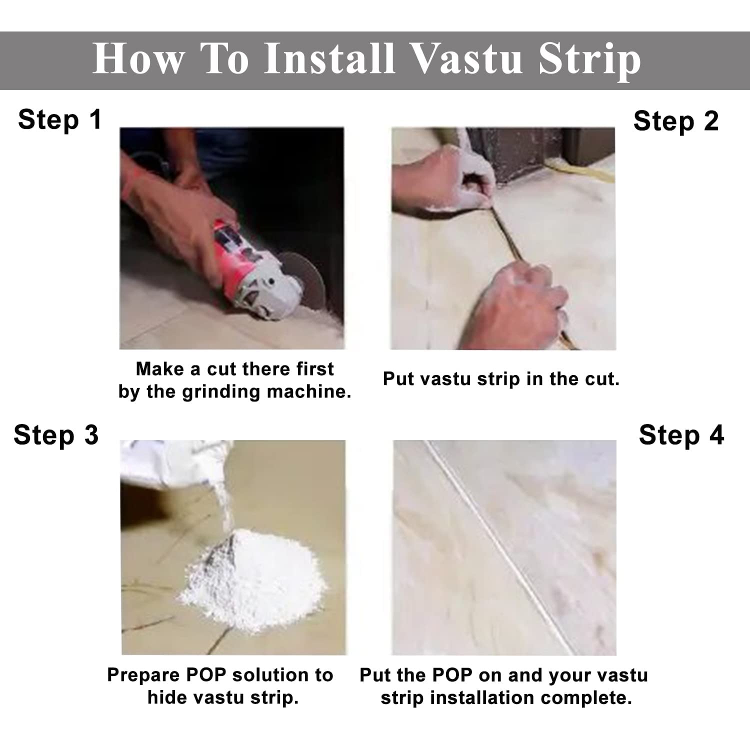 Vastu Iron Strip- (1 inch) Mahavastu Remedies (1 Strip Roll) White Aura Vastu Store