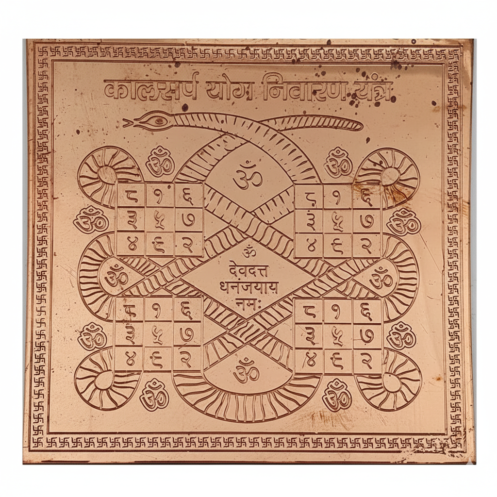 Kaal Sarp Dosh Nivaran Yantra | Energized Copper Yantra for Protection & Prosperity