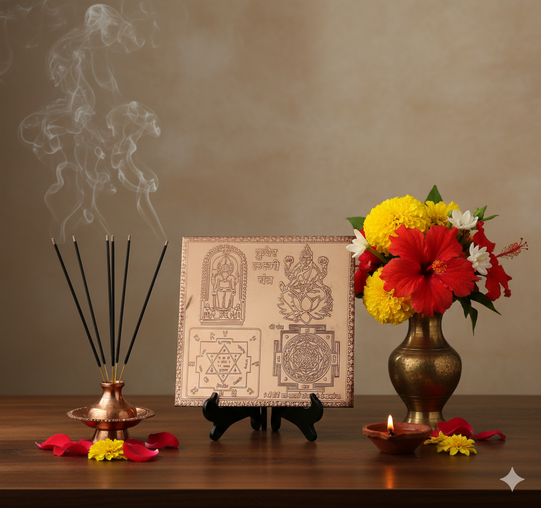Laxmi Kuber Yantra in Pure Copper – Energized Vastu Yantra for Wealth, Prosperity & Success