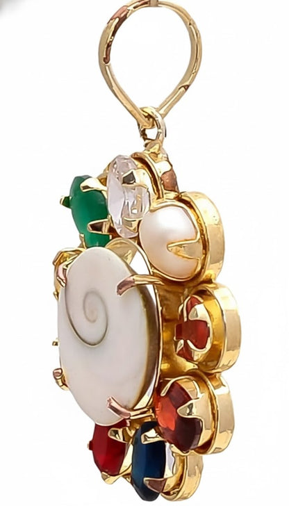 Navratna Gomti Chakra  Pendant