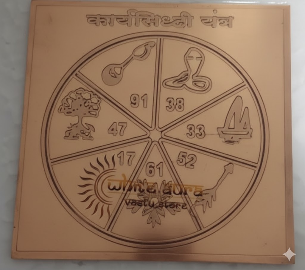 Energised Karya Siddhi Yantra White Aura Vastu Store