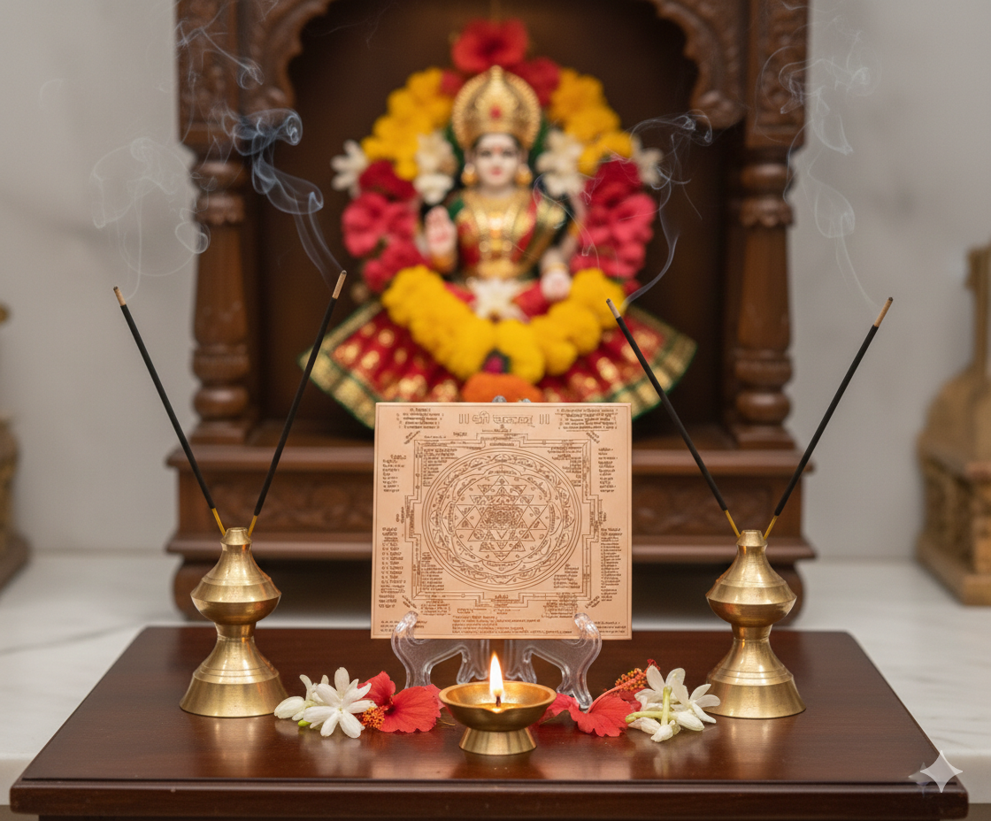 Energised Shree Yantra Copper | Sri Yantra Copper White Aura Vastu Store