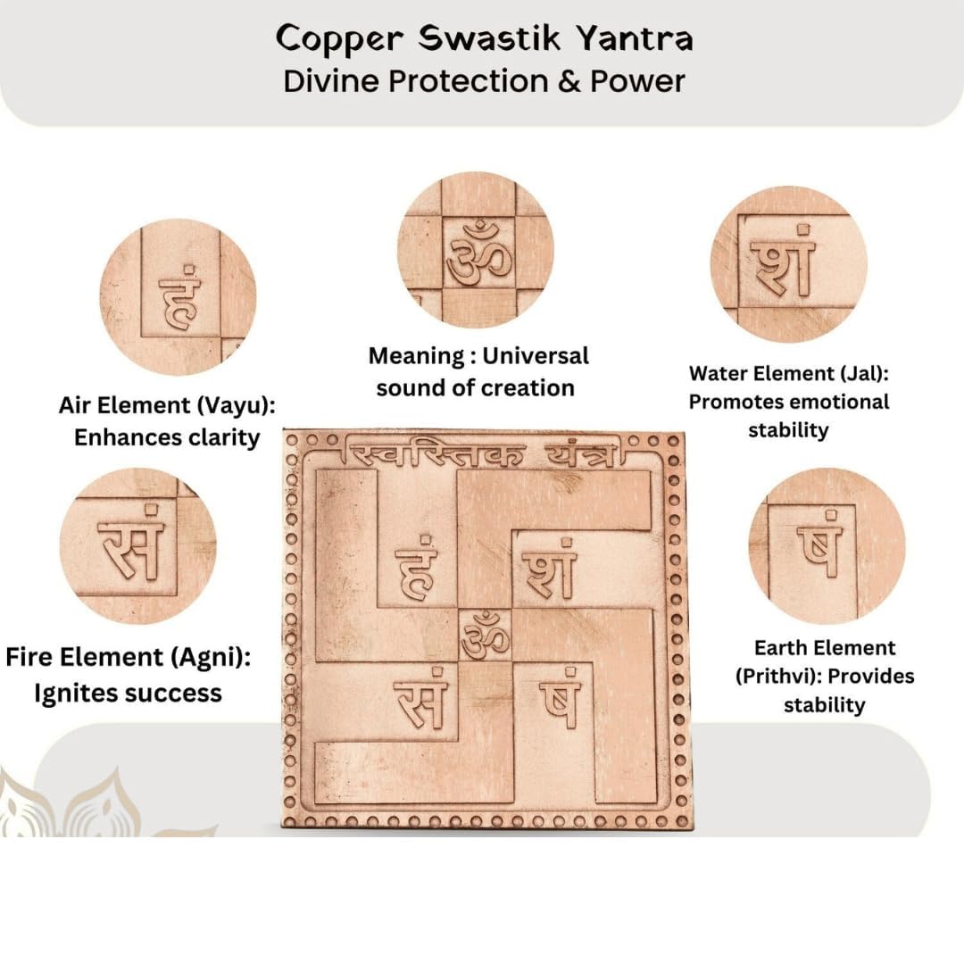 Energised Shree Swastik Vastu Yantra Copper White Aura Vastu Store