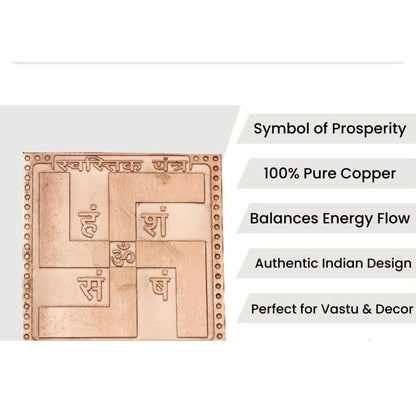 Energised Shree Swastik Vastu Yantra Copper White Aura Vastu Store