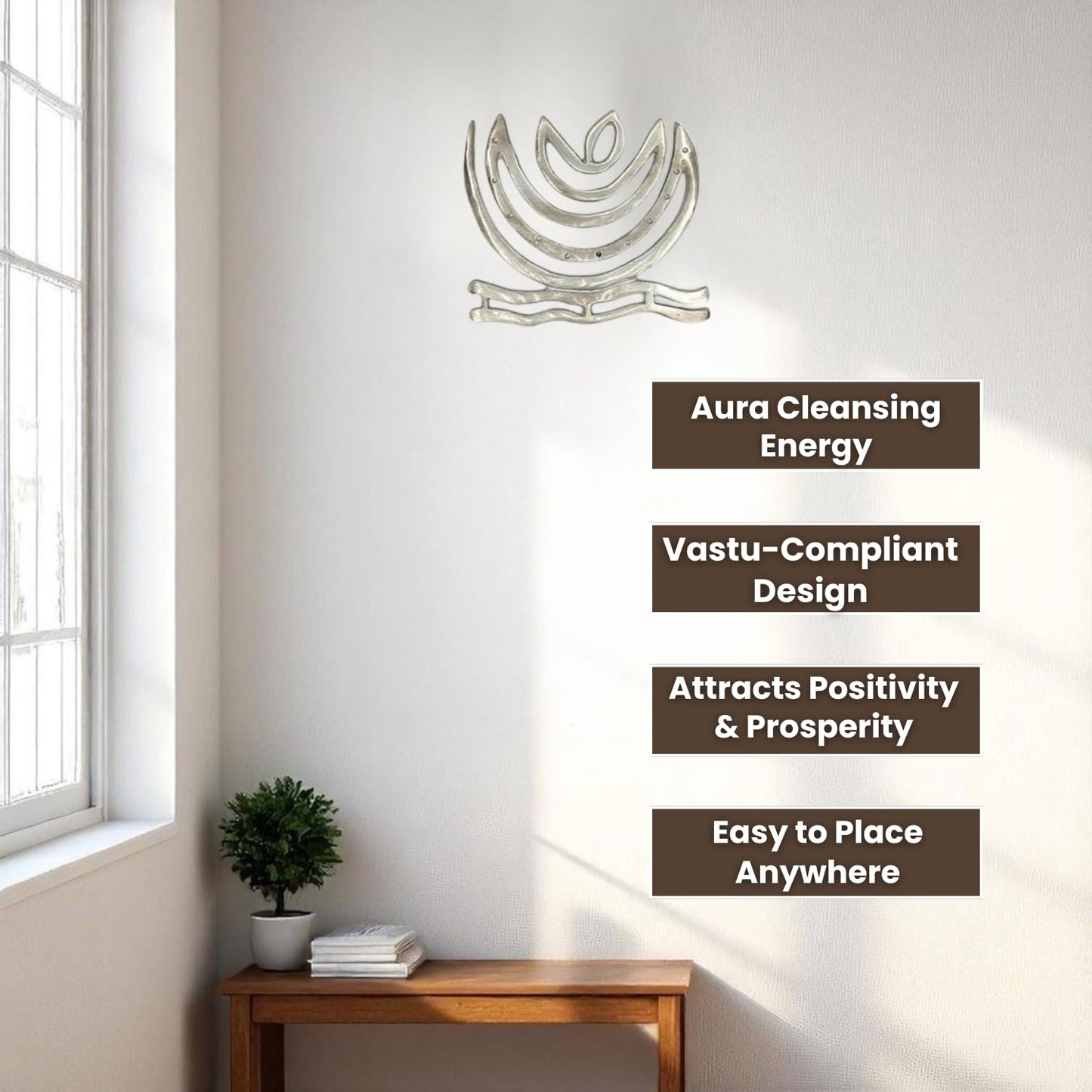 Zinc Helix Vastu Remedies for North-East Ishanya Dosha Nivaran Missing Corner & Cuts Remedies- 4 inches White Aura Vastu Store