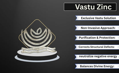 Zinc Helix Vastu Remedies for North-East Ishanya Dosha Nivaran Missing Corner & Cuts Remedies- 4 inches White Aura Vastu Store