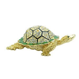 Bejeweled Fengshui Wish-Fulfilling Golden Tortoise | White Aura Vastu Store